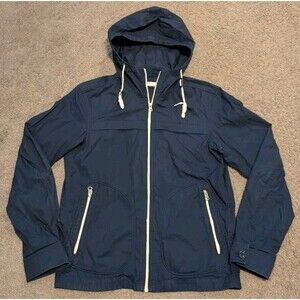 Uniqlo Marine Parker Full Zip Blue Cotton Jacket 139298 Men's Small